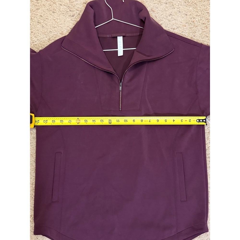 Zella Restore Half Zip Pullover Sweatshirt Burgundy Plum Small - Picture 5 of 5